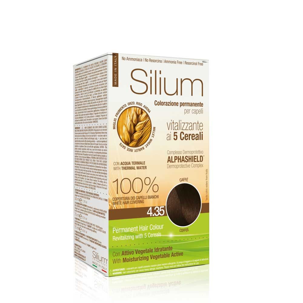 Silium Colorazione Permanente Capelli Crema Caffé 4.35