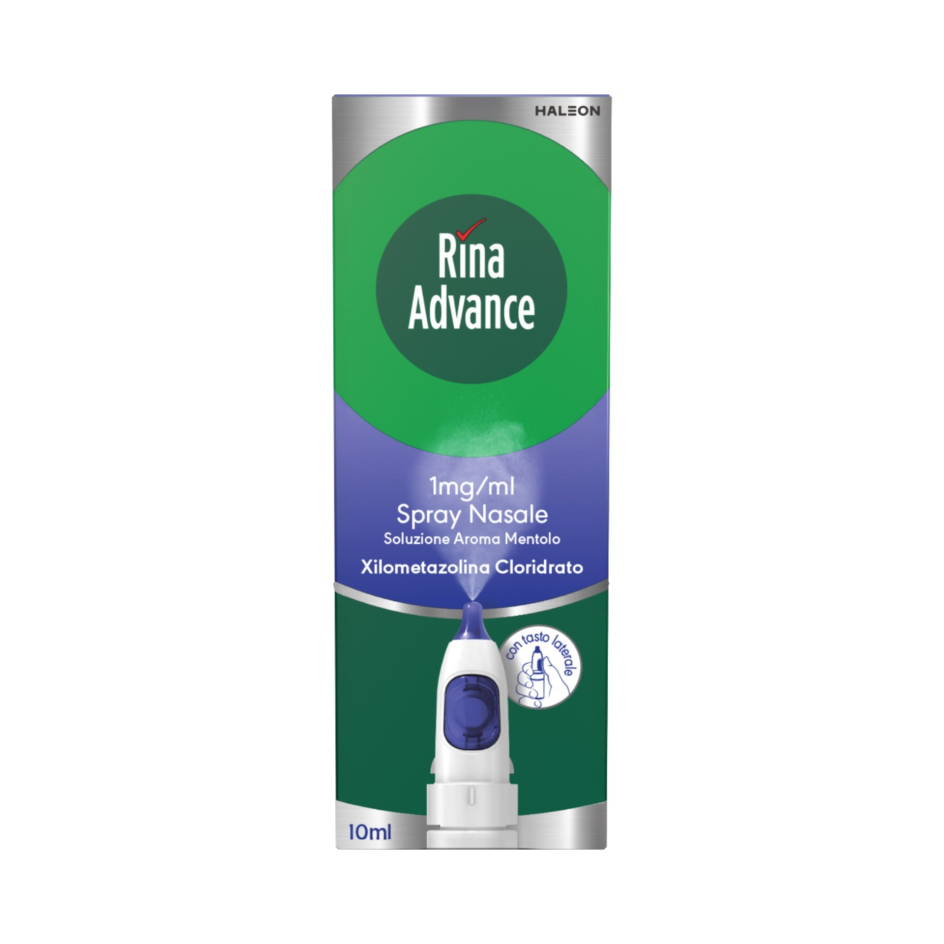 015598067 - RINAADVANCE*spray nasale 10 ml 1 mg/ml soluzione con pompa attivata con tasto laterale aroma mentolo - 4835549_1.jpg