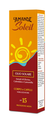 L'amande Soleil olio protezione solare Corpo Capelli SPF 15 125ml