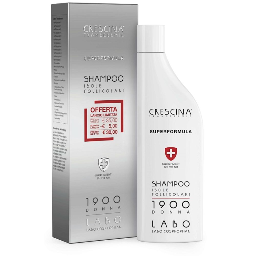 950906800 - SHAMPOO CRESCINA ISOLE FOLLICOLARI SUPERFORMULA 1900 DONNA 150 ML - 4830831_1.jpg