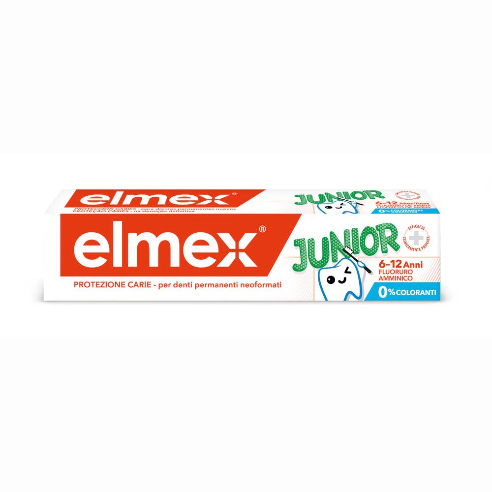 Elmex Junior Dentifricio 6-12 Anni, Protezione Carie per Bambini, 75 ml -  Top Farmacia