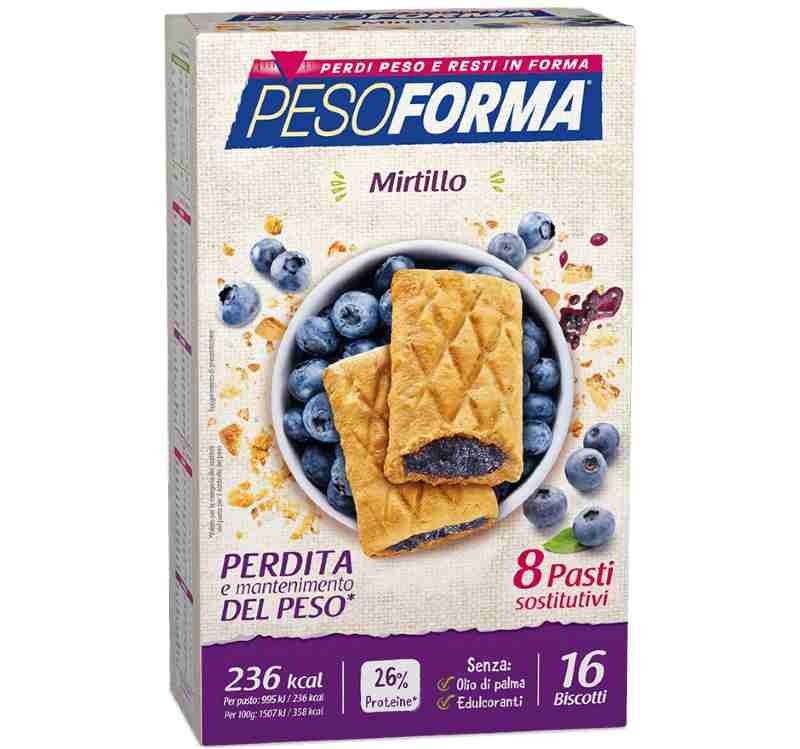 Pesoforma Biscotti Al Mirtillo 16 Pezzi