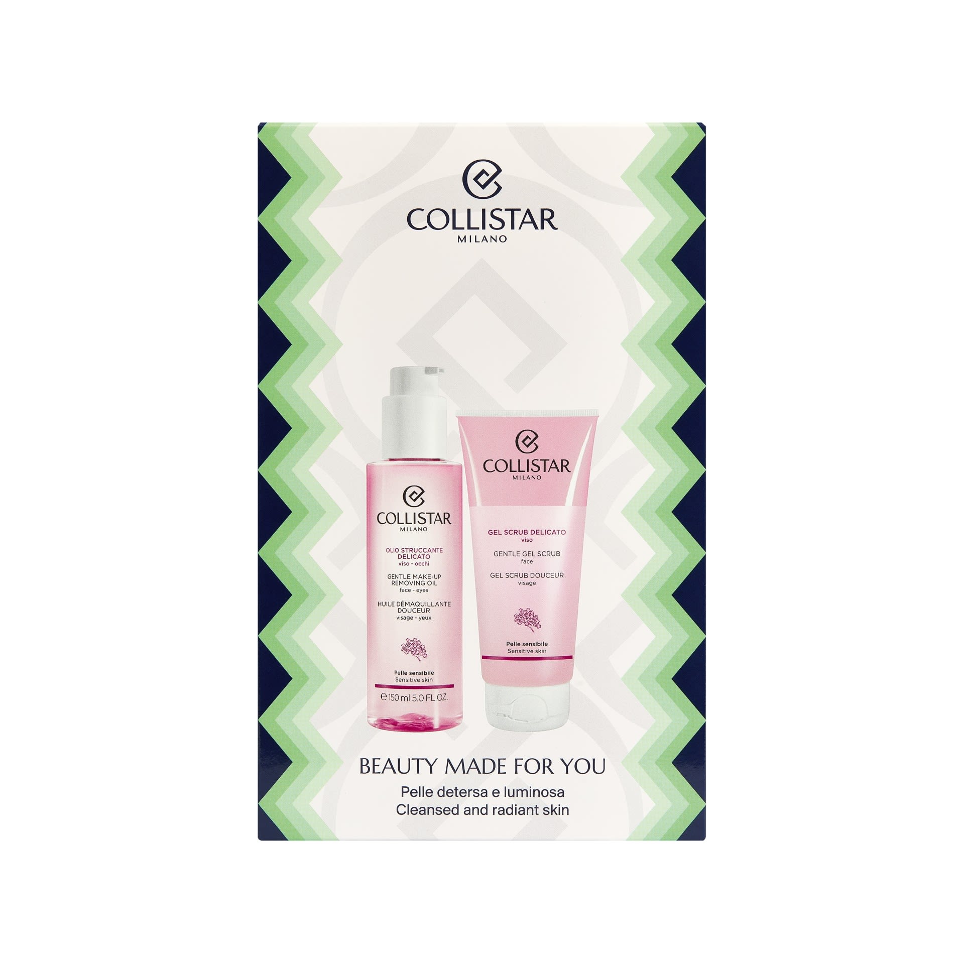 image - 990231159 - Set viso completo che combina un olio struccante delicato, ideale per rimuovere anche il make-up waterproof, con un gel scrub che esfolia dolcemente lasciando la pelle liscia e luminosa. - 4886151_1.jpg