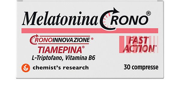 Melatonina Crono 1mg Tiamepina Integratore Sonno 30 Compresse