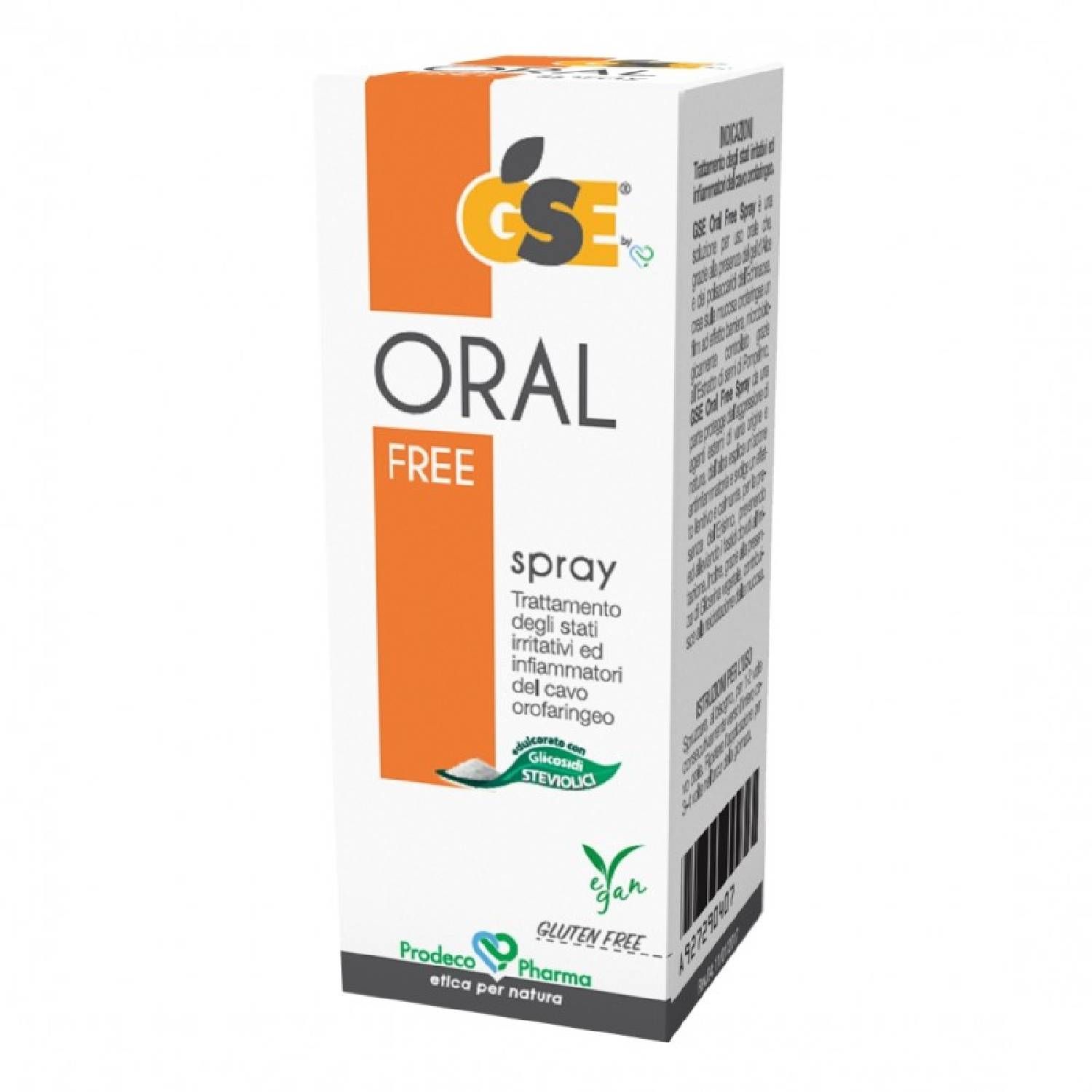 Gse Oral Free Spray Trattamento Infiammazione Cavo Orofaringeo 20ml