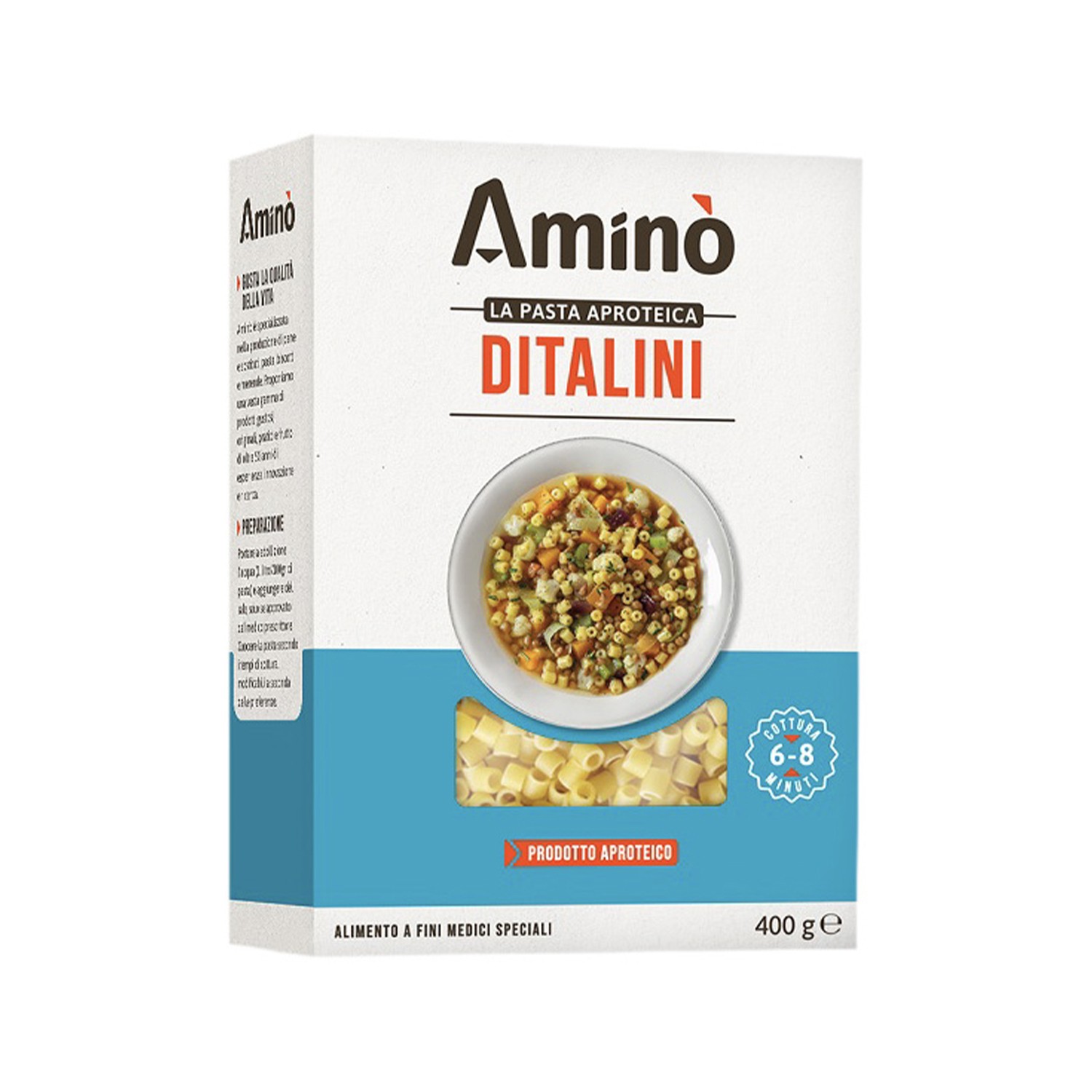 image - 986748729 - Pasta aproteica in ditalini, con residuo proteico inferiore all'1%, indicata per la gestione dietetica di persone con insufficienze renali croniche. - 4866835_2.jpg