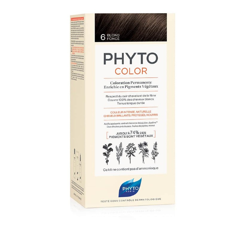 Phyto Phytocolor 6 Biondo Scuro 1 Latte + 1 Crema + 1 Maschera + 1 Paio Di Guanti