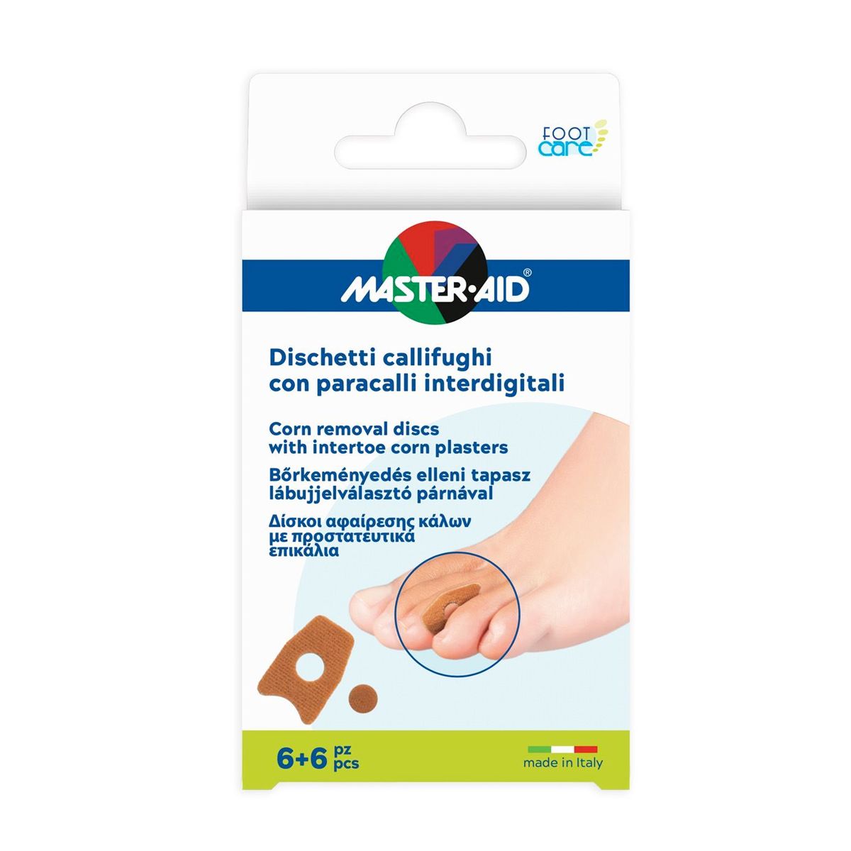 Master-aid Footcare Dischetto Callifugo 6 Pezzi + Paracalli 6 Pezzi