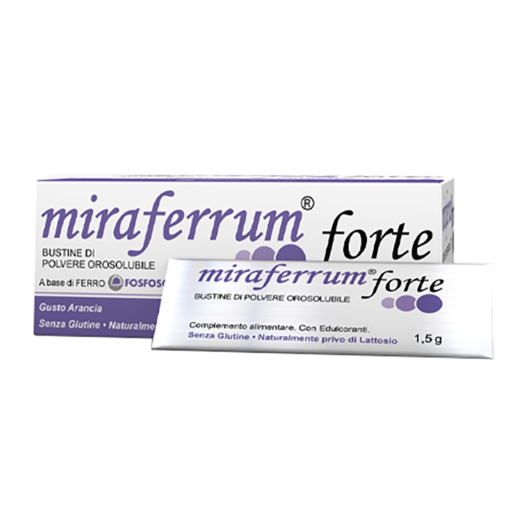 Miraferrum Forte Integratore Di Ferro Per Anemia 20 Bustine