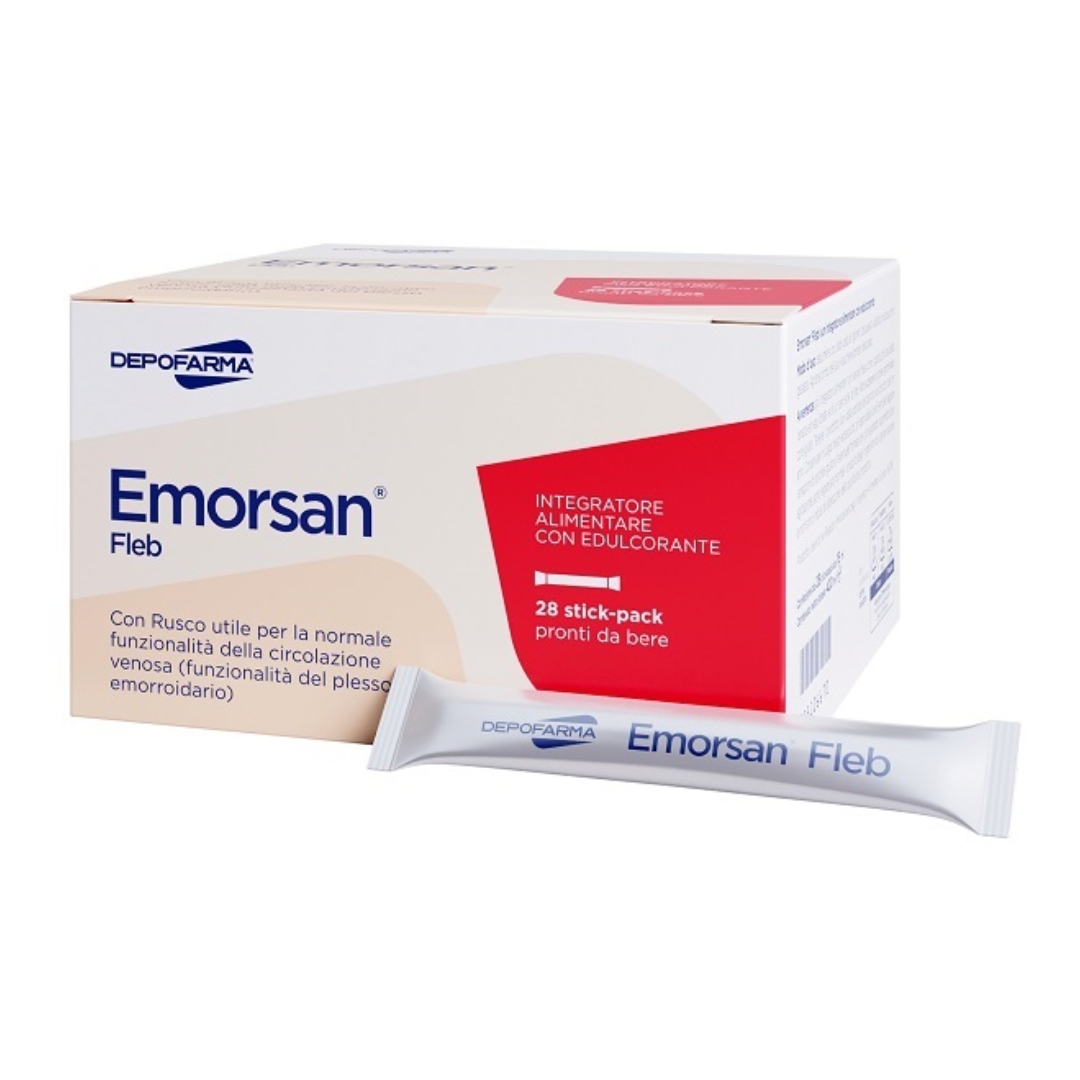 Emorsan Fleb Integratore Circolazione E Gambe Pesanti Con Diosmina 28 Stick