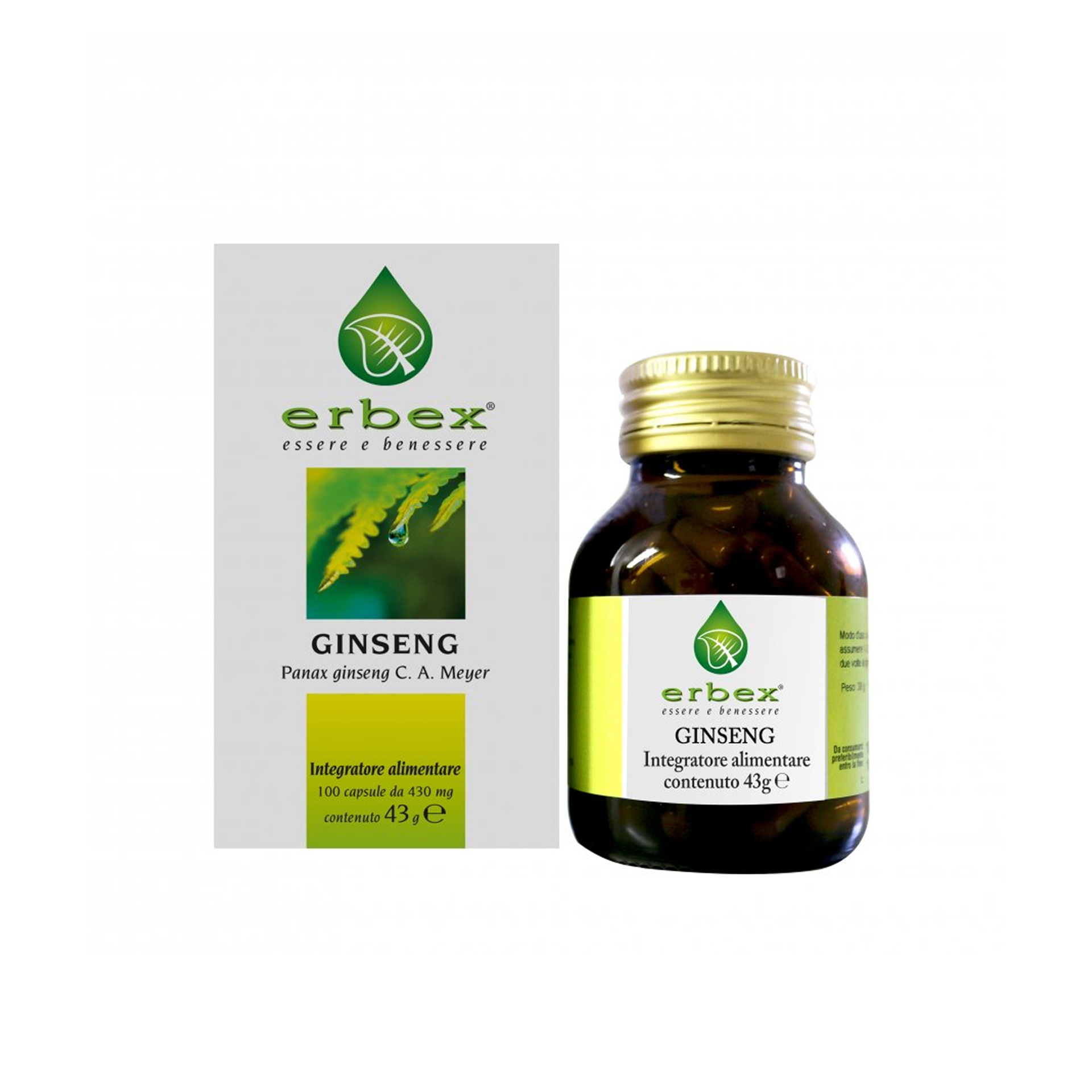 Erbex Ginseng 430mg 100 Capsule