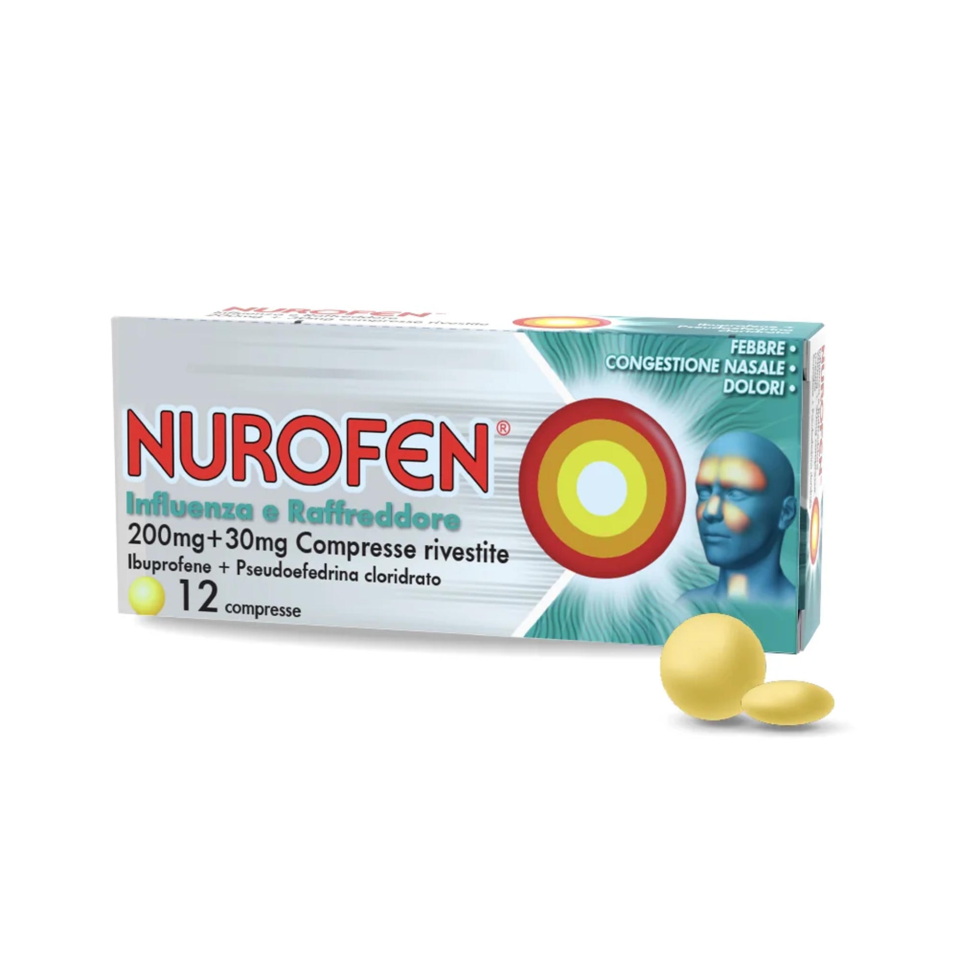image - 049183027 - NUROFEN INFLUENZA E RAFFREDDORE*12 cpr riv 200 mg + 30 mg - 4850391_1.jpg