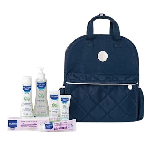 988388474 - MUSTELA ZAINO BORSA 2024 1 MUSTELA DETERGENTE DELICATO 200 ML + 1 PASTA CAMBIO 50 ML + 1 FLUIDO S/R 300 ML + 1 HYDRA BEBE' CREMA VISO 40 ML - 4782580_1.jpg