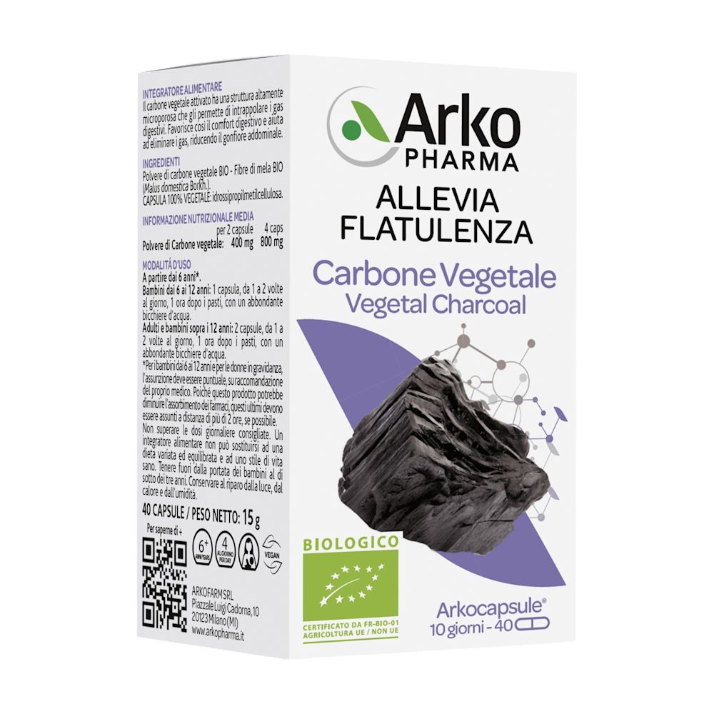 image - 984453023 - ARKO CAPSULE CARBONE VEGETALE BIO 40 CAPSULE - 4740683_4.jpg