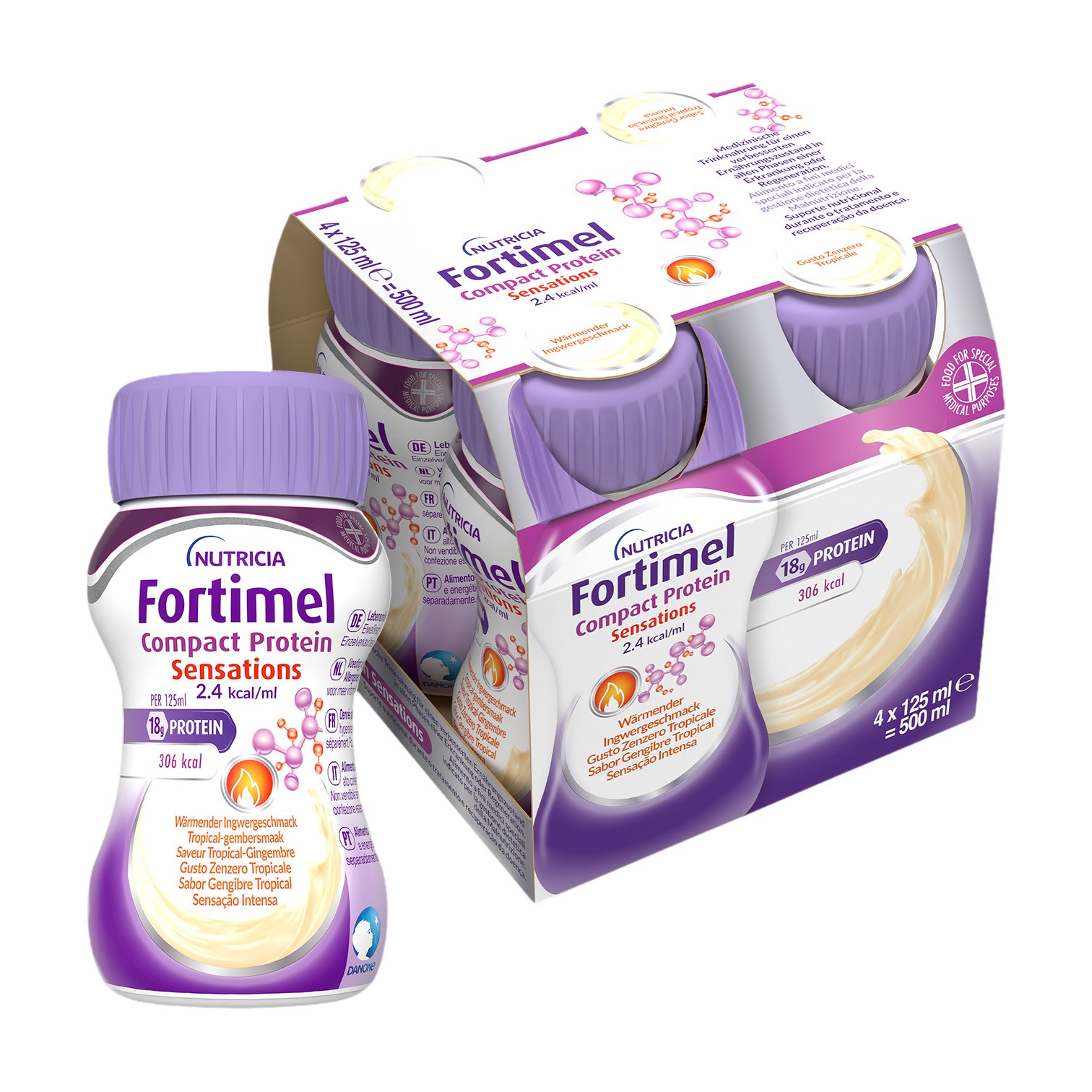 image - 980434587 - FORTIMEL COMPACT PROTEIN HOT TROPICAL ZENZERO 4 X 125 ML - 4822467_3.jpg