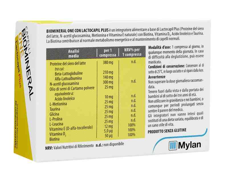 image - 934408624 - Biomineral One Con Lactocapil Plus Integratore Alimentare Anticaduta Capelli 30 Compresse - 7889919_3.jpg