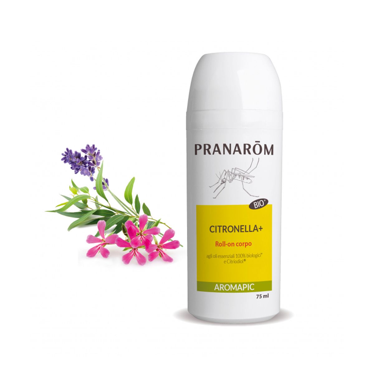 Pranarom Aromapic Bio Roll-on Plus Latte Corpo Citronella Contro le zanzare 75ml