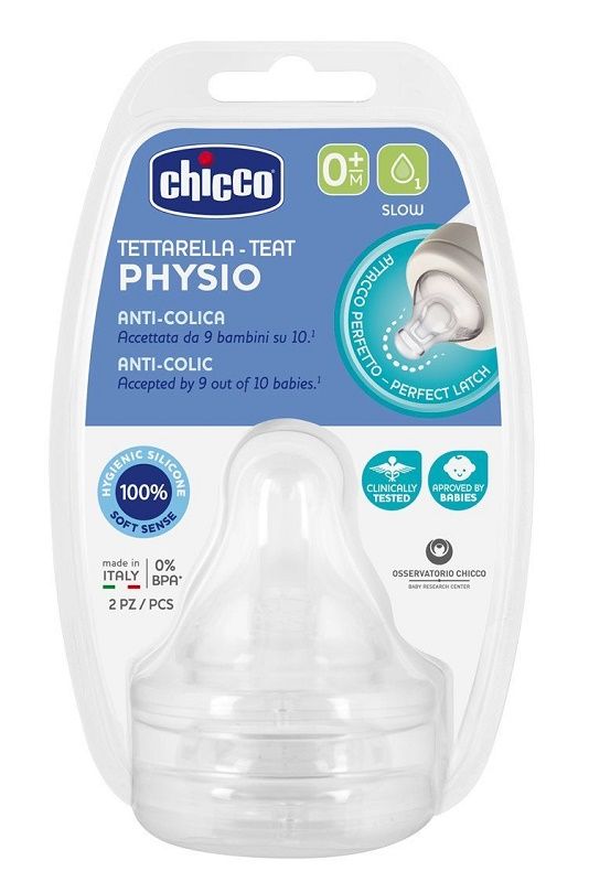 Chicco Tettarella Silicone Perfect 5 0 Mesi 1 Foro 2 Pezzi