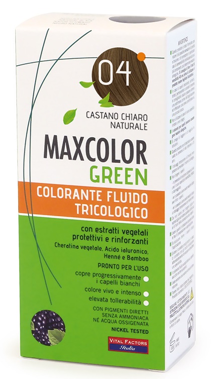 Maxcolor Green 04 Castano Chiaro Naturale 75ml + Balsamo 15ml