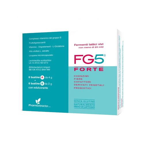 image - 905080089 - Fg5 Forte è un integratore alimentare in bustine da sciogliere in acqua, contenente probiotici, fibre prebiotiche, vitamine e minerali antiossidanti, con aroma albicocca. - 7871971_2.jpg