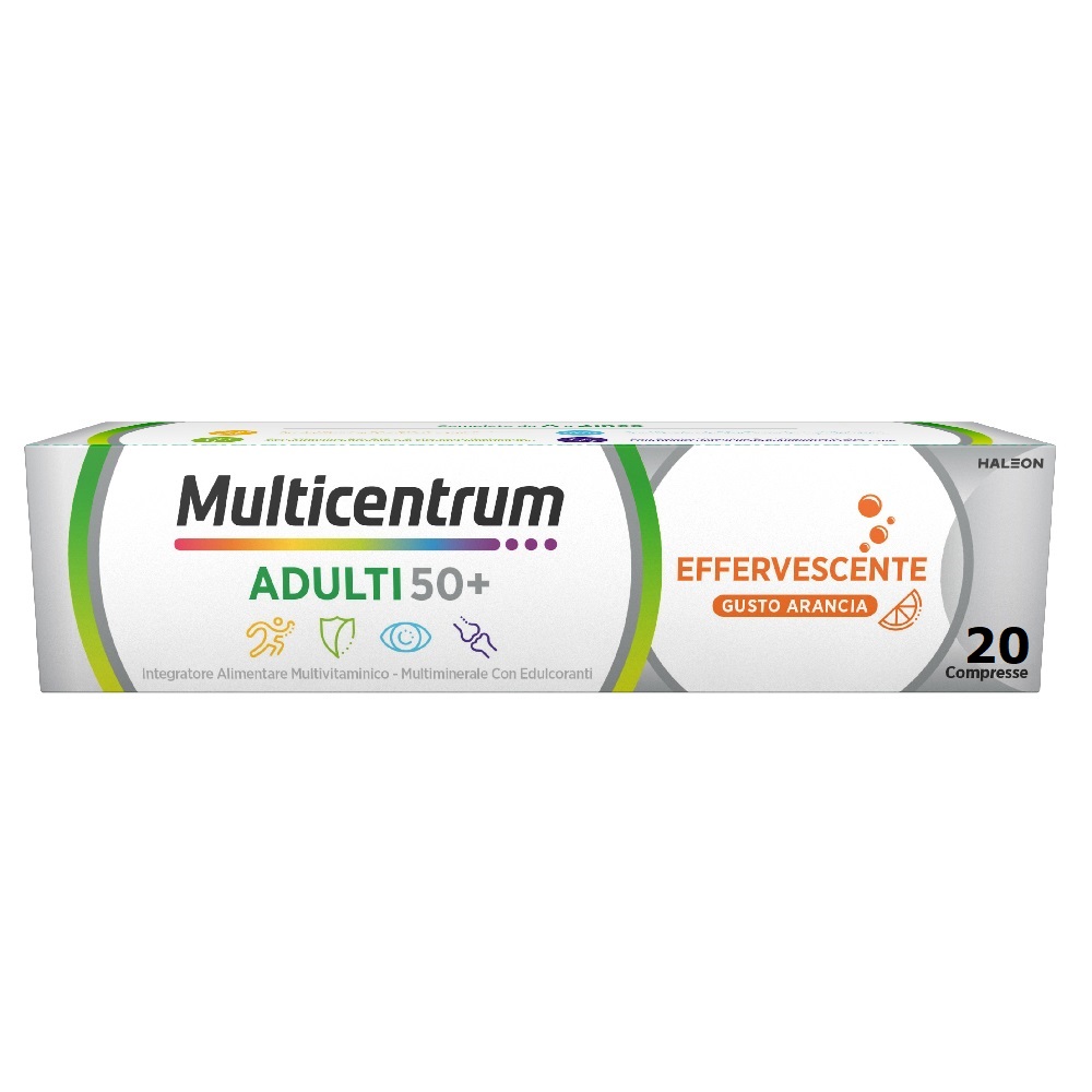 Multicentrum Select 50+ Effervescente Integratore multivitamine Vitamina B C D A Magnesio 20 Compresse