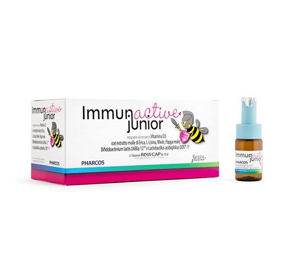 image - 942804713 - Pharcos Immunactive Junior Integratore vitamina D3 21 fiale - 4725562_1.jpg