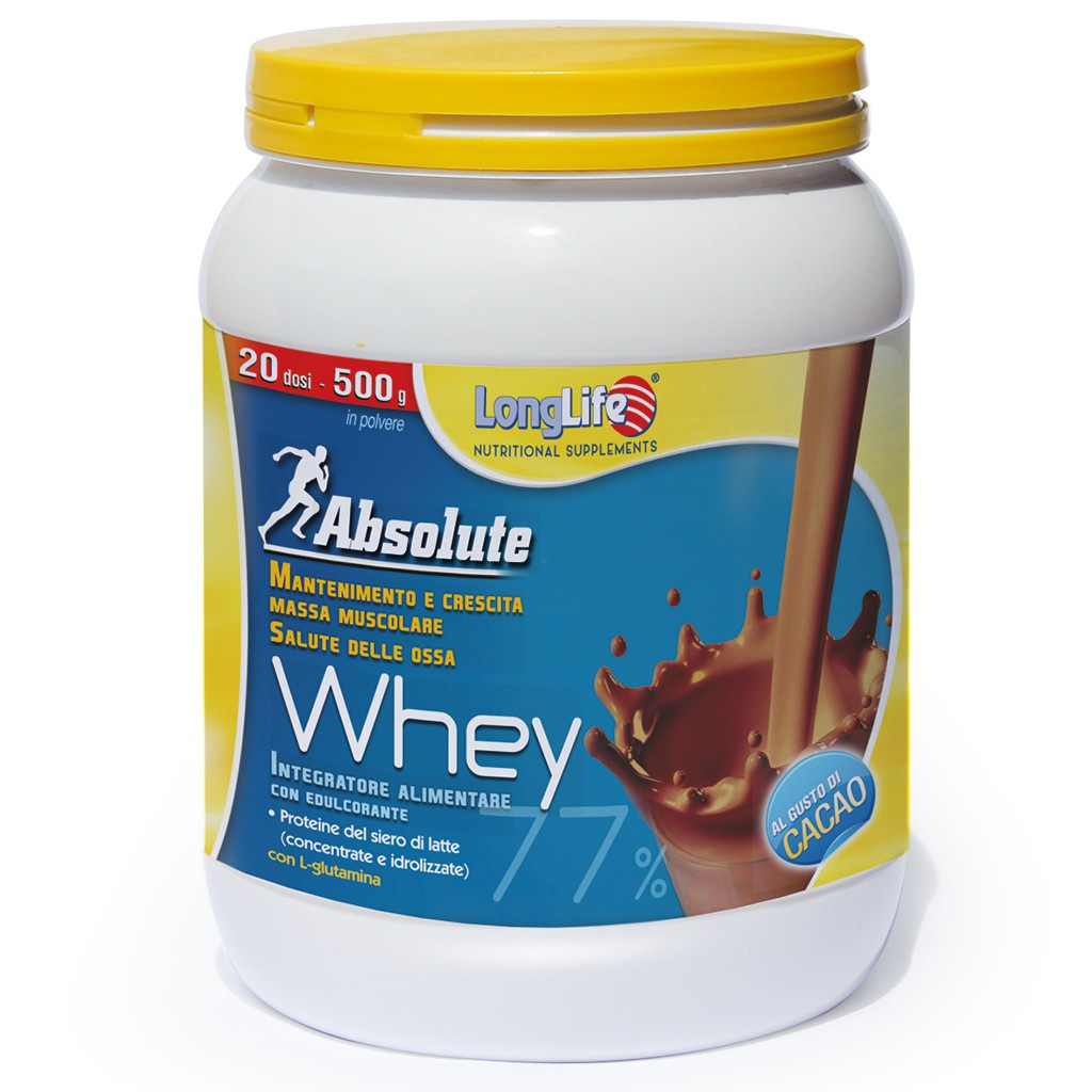 Longlife Absolute Whey Gusto Cacao Integratore Sport 500g