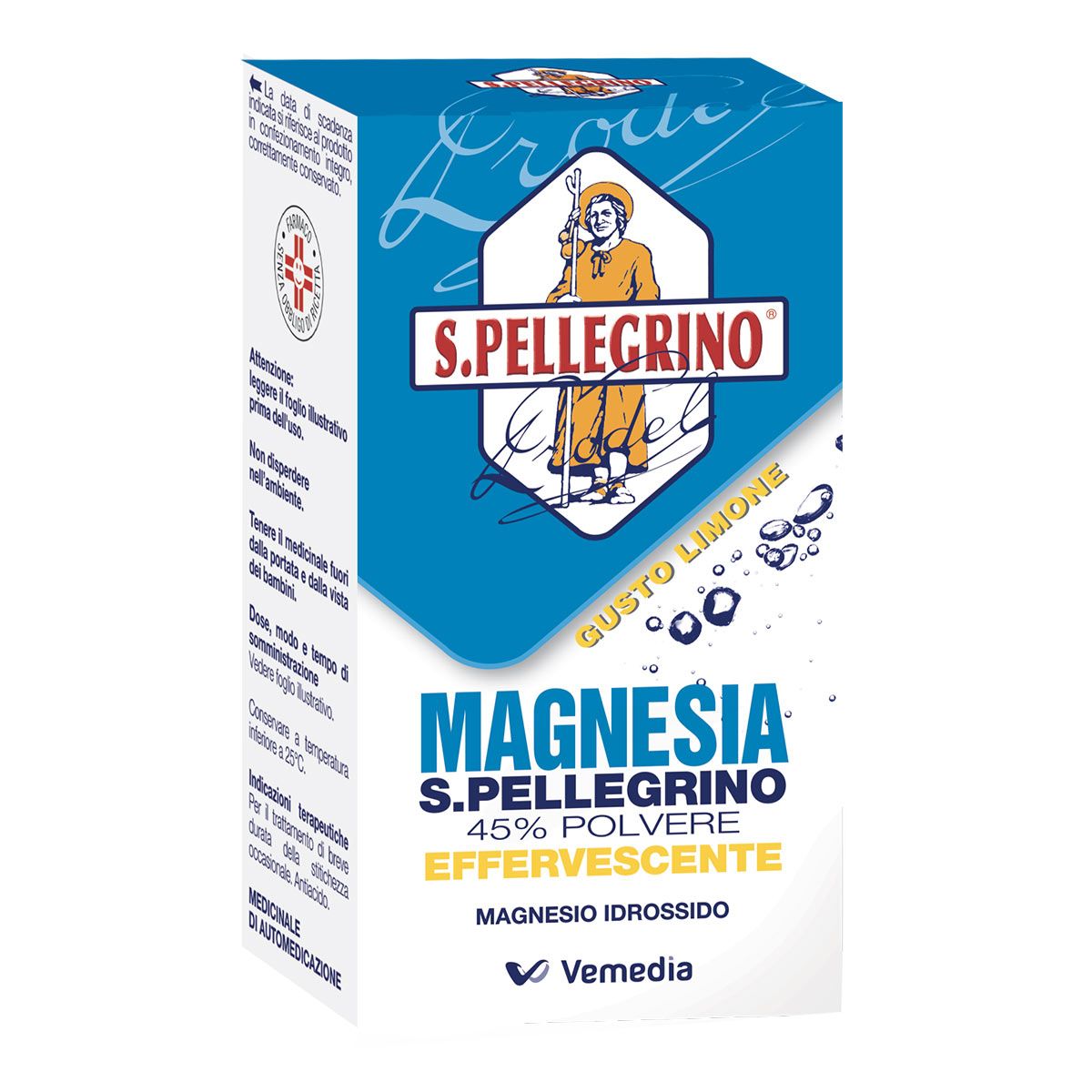 Magnesia S. Pellegrino Effervescente Gusto Limone Anti acido Confezione Da 100g