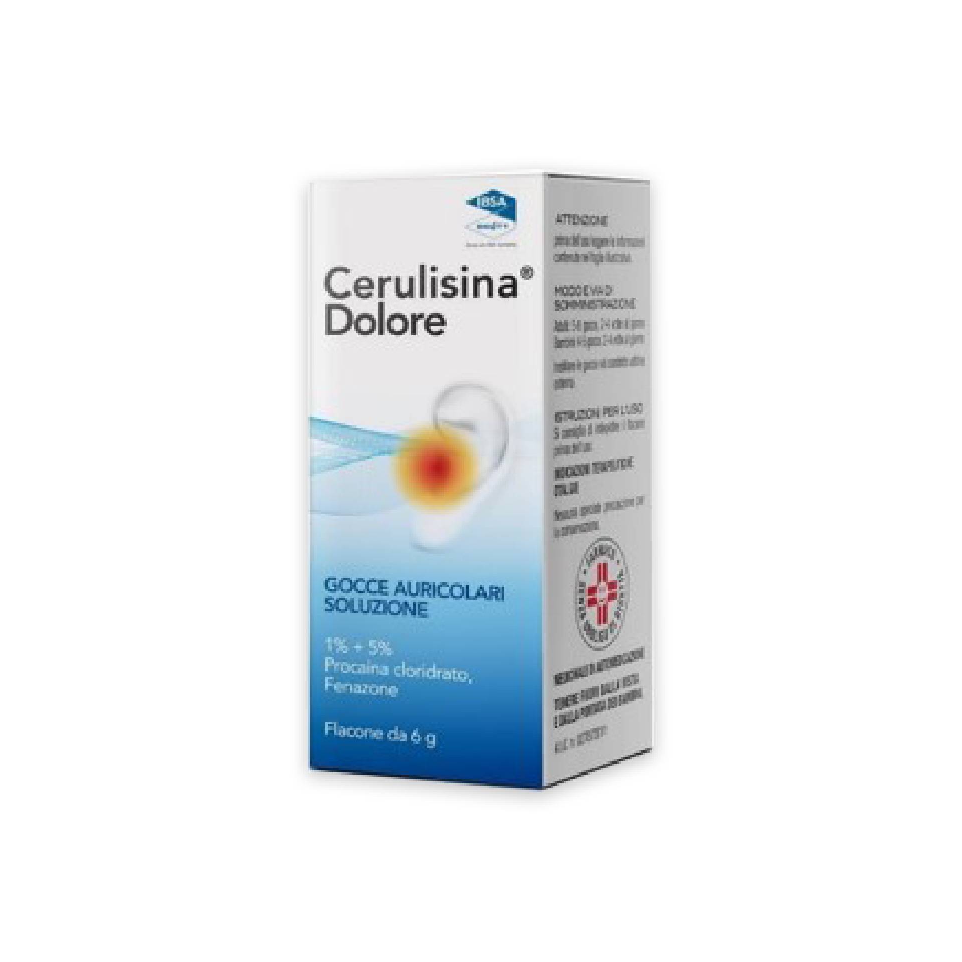 Cerulisina Dolore Gocce Auricolari Soluzione 5% + 1% 6g