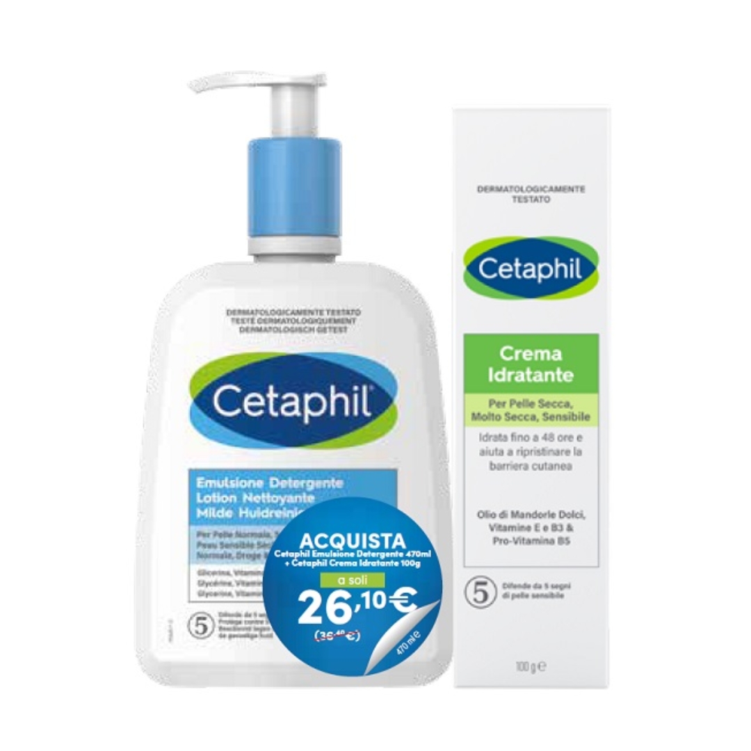 image - 985982952 - CETAPHIL BIPACK EMULSIONE DETERGENTE 470 ML + CREMA IDRATANTE 100 G - 4710968_2.jpg