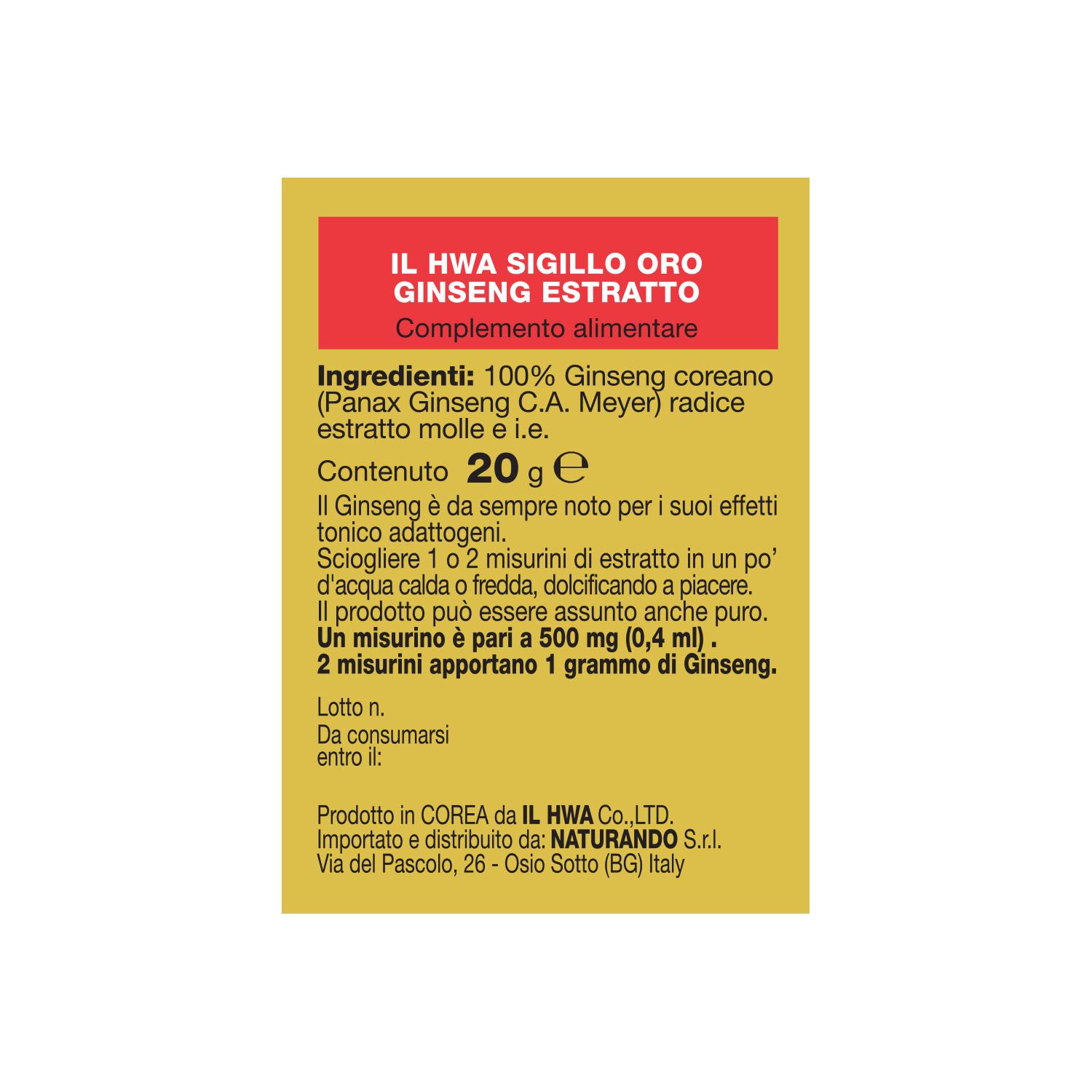 image - 900862970 - Naturando Ginseng Il Hwa Estratto 20gr - 4712972_4.jpg