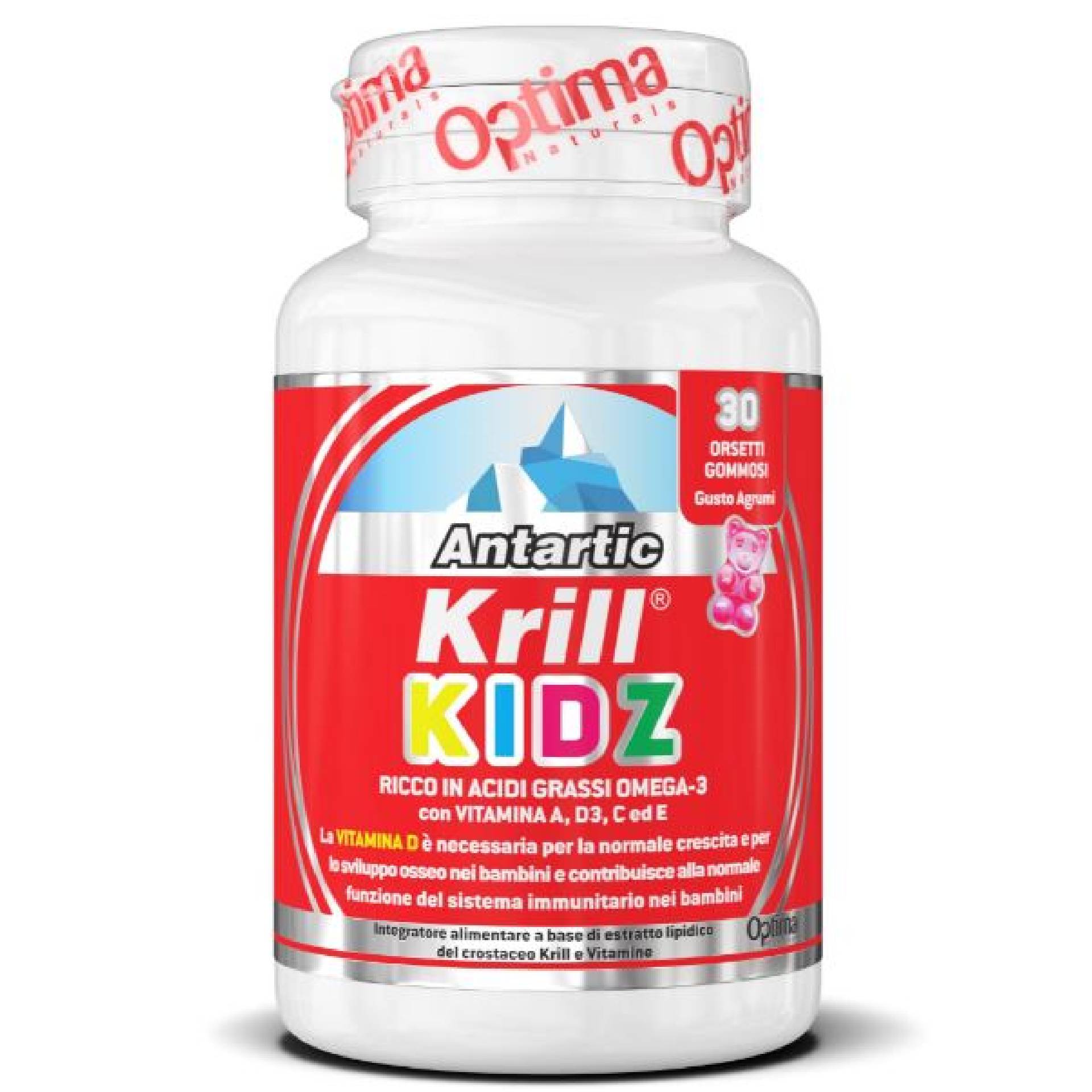 Optima Antartic Krill Kidz Integratore multivitamine 30 Caramelle Gommose