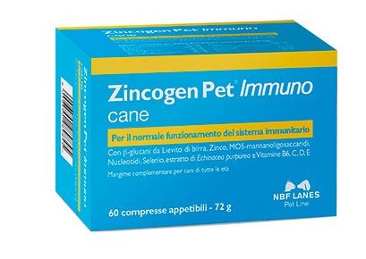 Zincogen Pet Immuno Mangime Complementare Per Cani 60 Compresse