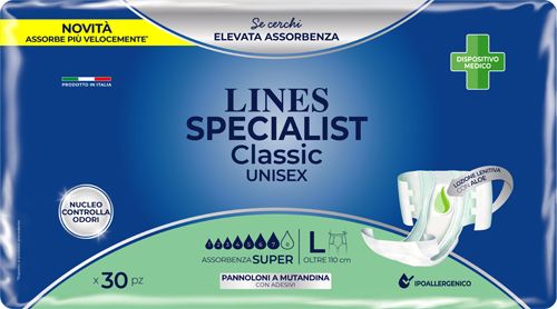 Lines Specialist Pannolone A Mutanda Classic Super 30 Pezzi