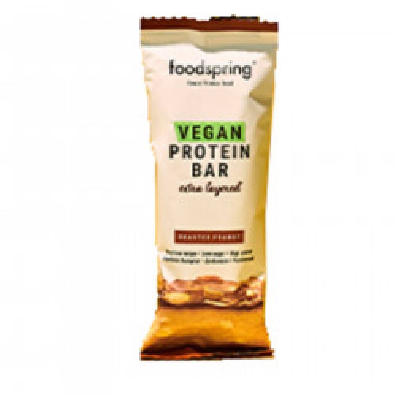 Foodspring Barretta energetica Vegana Multistrato Arachidi Tostate 45g