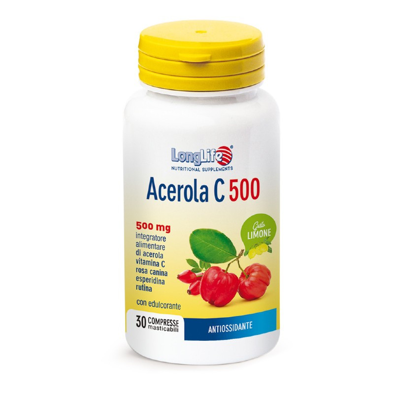 Acerola C500 Limone Integratore 30 Compresse