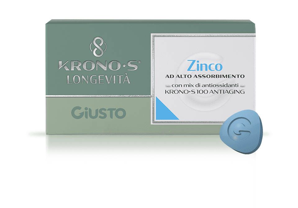 farmafood giusto kronos longevit zinco integratore alto assorbimento 30 compresse uomo