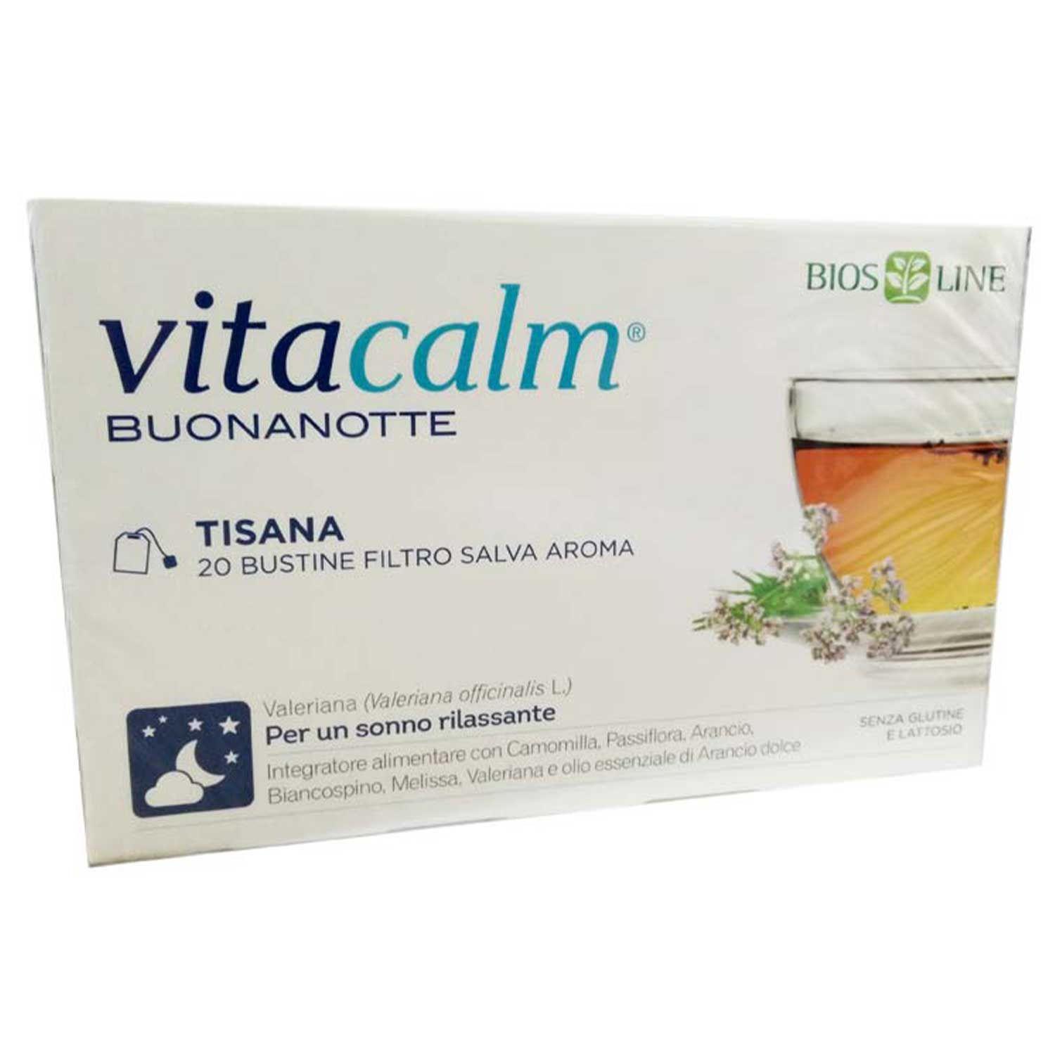 Bios Line Vitacalm Buonanotte Tisana Integratore Relax 20 Bustine