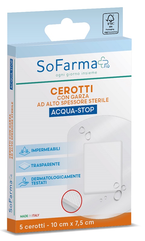 Sofarma Cerotti Acqua-stop 10x7,5cm 5 Pezzi