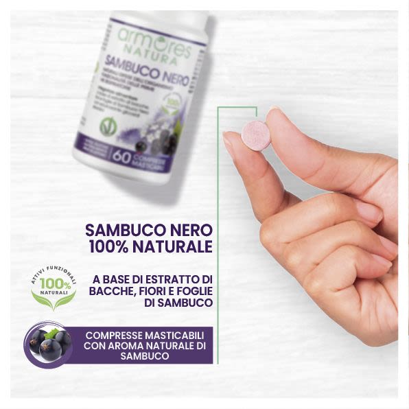 940374794 - Armores Natura Integratore Sambuco Nero 60 compresse masticabili - 4724940_4.jpg