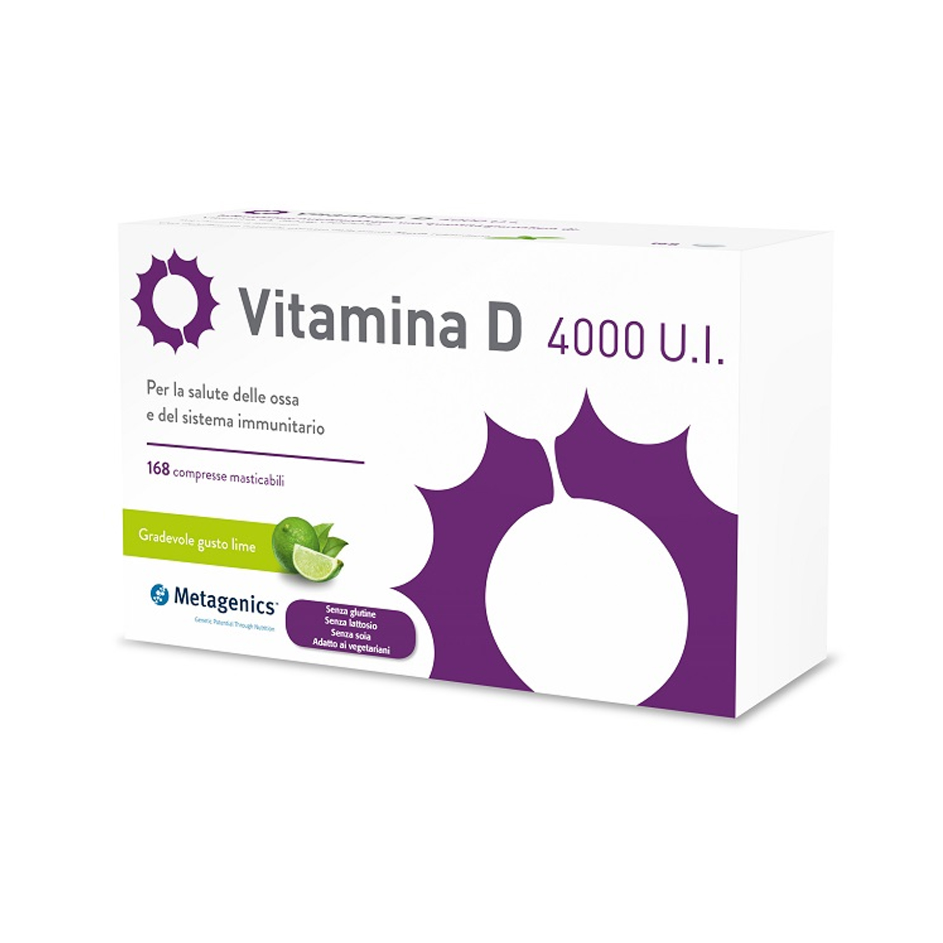 Metagenics Vitamina D 4000 Ui 168 Compresse Masticabili