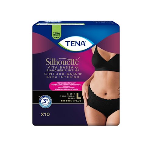 image - 986860625 - PANNOLONE A MUTANDINA ASSORBENTE TENA SILHOUETTE NOIR L VITA BASSA 10 PEZZI - 4864841_2.jpg