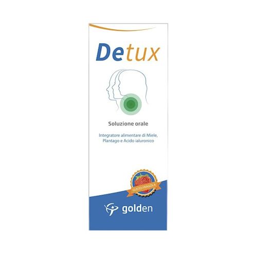 image - 971677885 - Detux Soluzione Orale Gusto Fragola 150 ml è un integratore alimentare a base di miele, Plantago e acido ialuronico, utile per l'azione emolliente e lenitiva della mucosa orofaringea. - 4869865_2.jpg