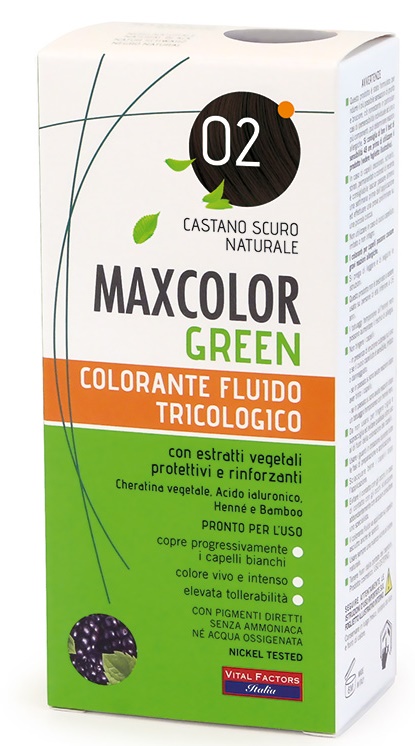 Maxcolor Green 02 Castano Scuro Naturale 75ml + Balsamo 15ml