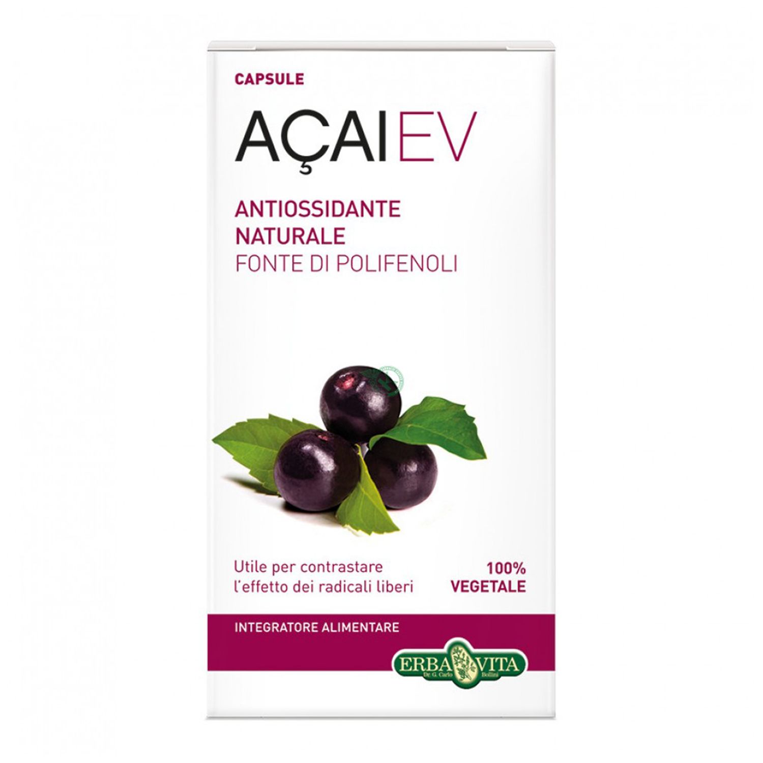 Erba Vita Acai Ev Integratore 45 Capsule