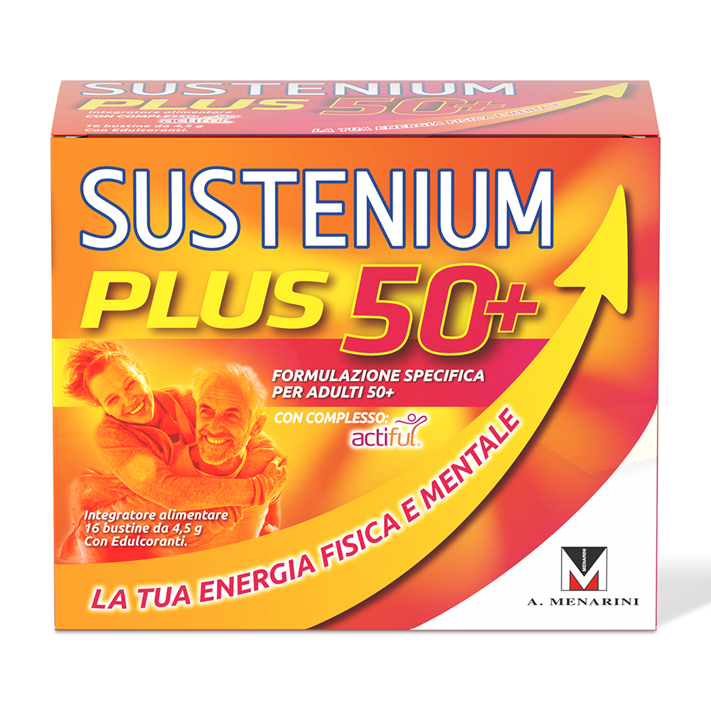 Sustenium Plus 50+ Integratore Energia Fisica E Mentale 16 Bustine