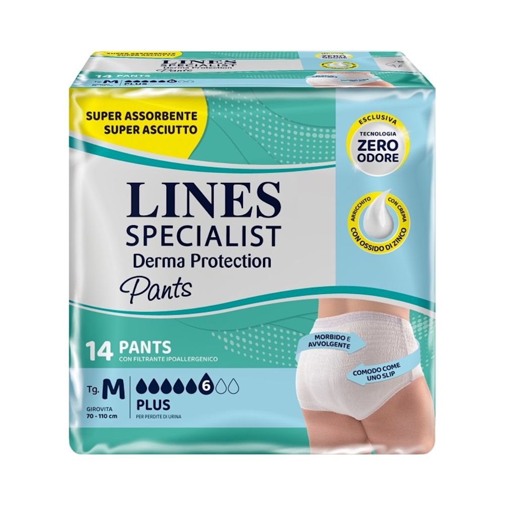 image - 983273893 - PANNOLONE PER INCONTINENZA LINES SPECIALIST DERMA PANTS PLUS M 14 PEZZI - 4864722_2.jpg