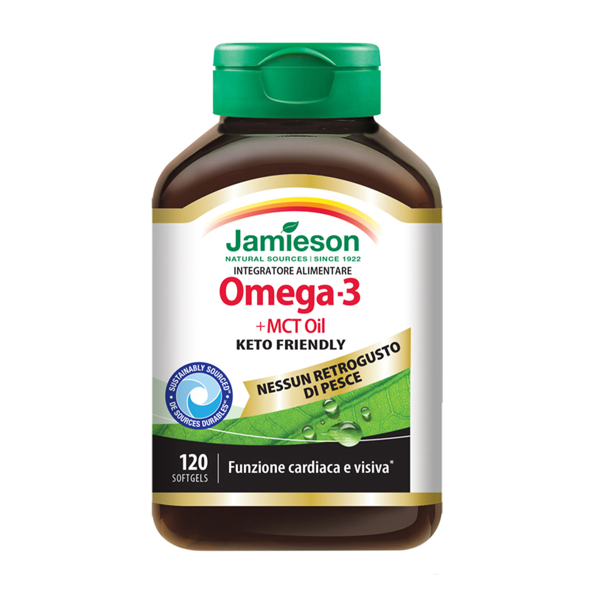 Jamieson Omega 3 + Mct Oil Integratore Per Occhi E Cuore 120 Softgels