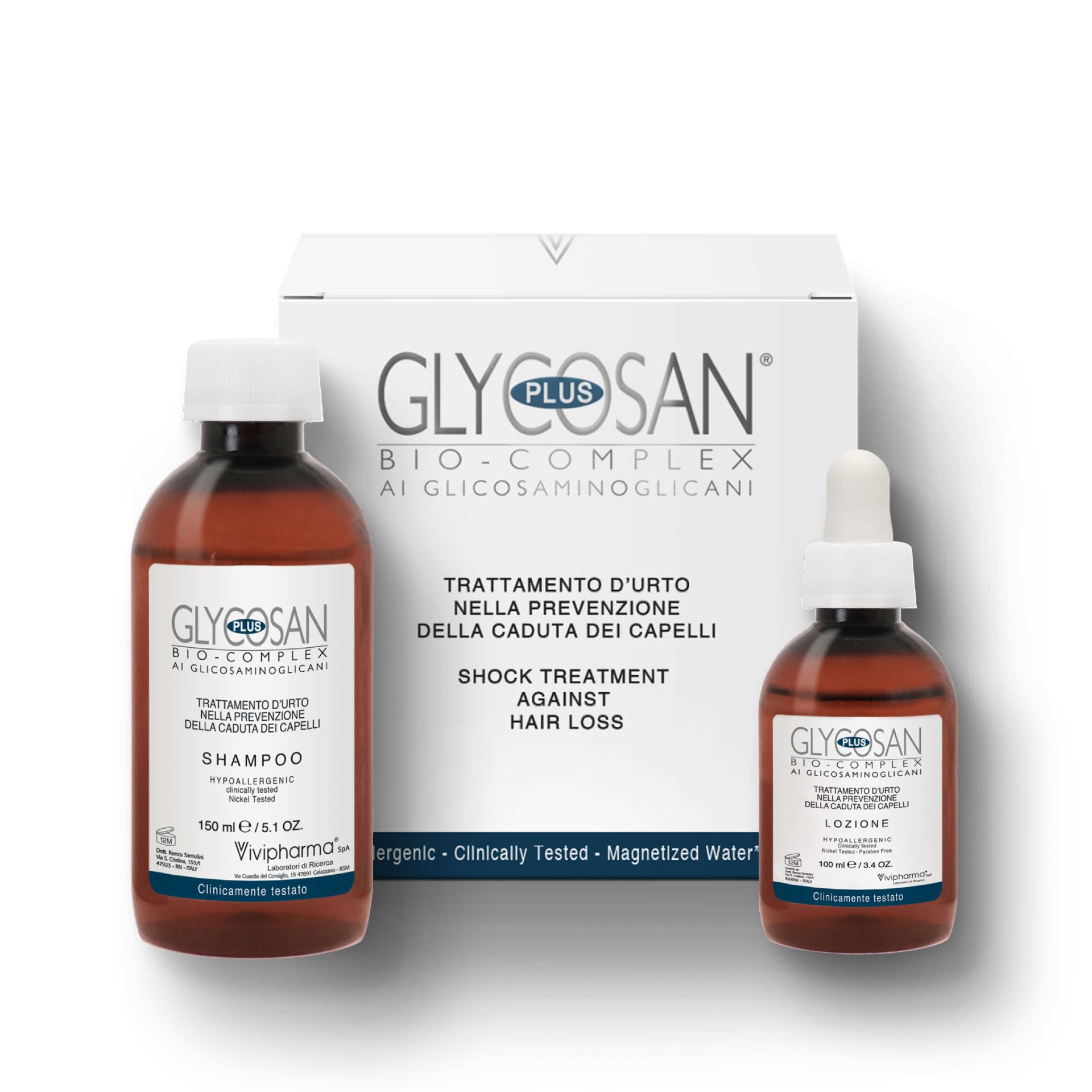 Glycosan Plus Biocomplex Shampoo 150ml + Lozione Anti-Caduta 100ml