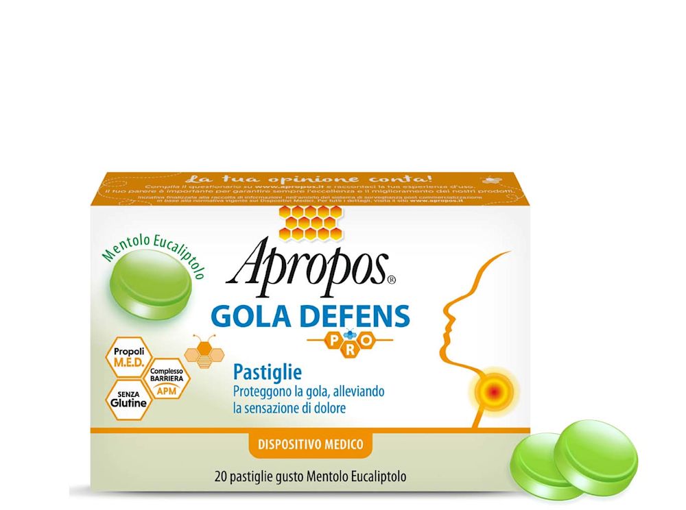 image - 975512498 - APROPOS GOLA DEFENS PRO 20 PASTIGLIE MENTOLO EUCALIPTO - 4732491_1.jpg